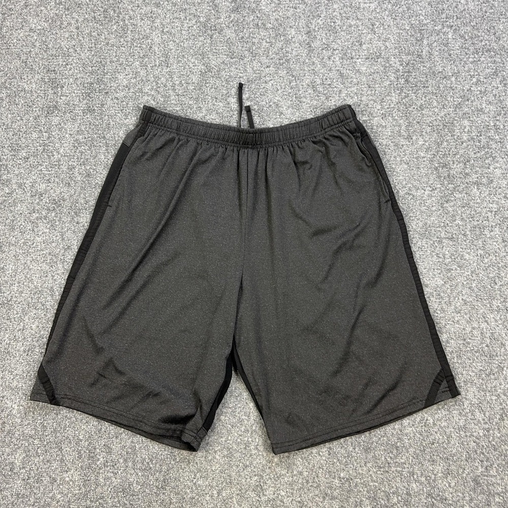 Essential Elements Shorts Mens 2XL Black Jersey Athletic Drawstring 11 Inseam